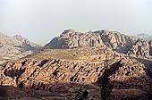 Petra - the mountainous massif where the ancient city is hidden in a deep canyon 